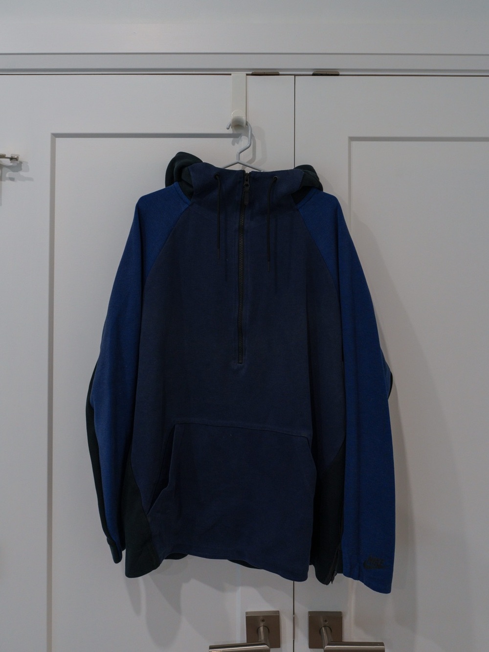 Nike Tech Fleece Blue and Navy Pullover Hoodie - Picture 1 of 5
